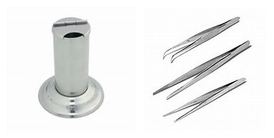 Stainless Steel Pickup Forceps with Jar