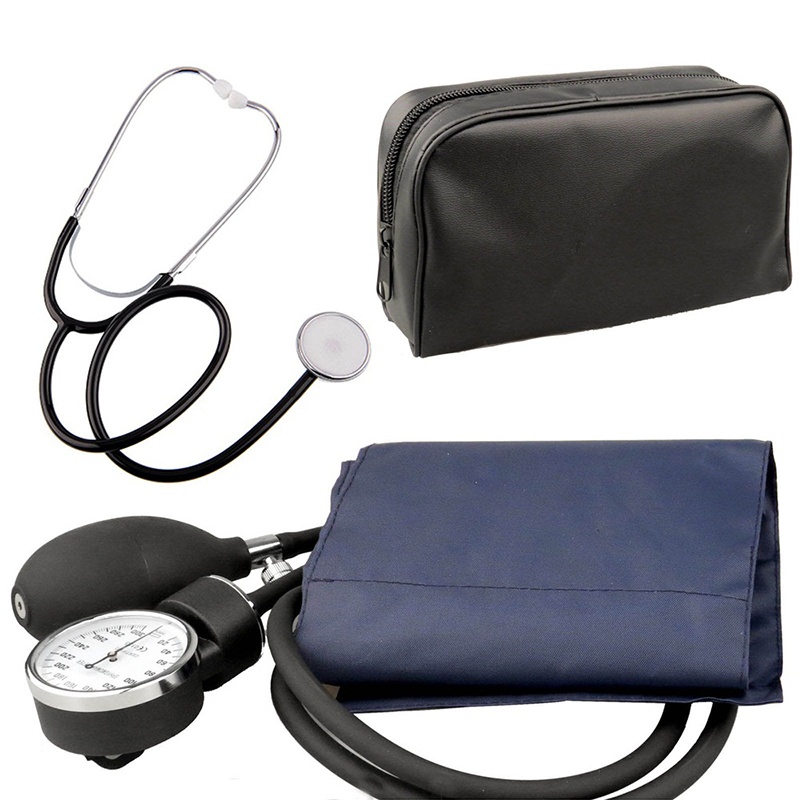 Sphygmomanometer aneroid with Velcro cuff bulb